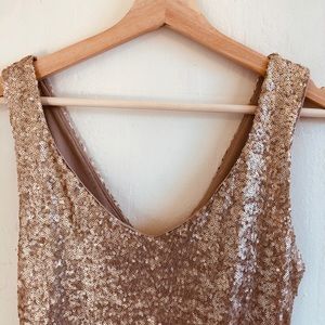 Gold sequin dress